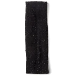 Discount Gifi Bandeau à cheveux large en maille polyester noir à paillettes argentées