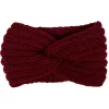Best Gifi Bandeau en laine uni bordeaux