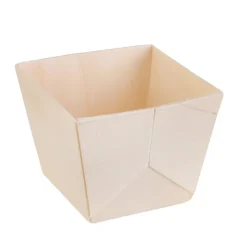 Barquette de présentation carrée snacking en bois x6^Gifi Best