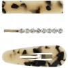 New Gifi Barrette pour cheveux beige et noir x 3