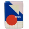 Gifi Batterie de secours blanc bleu motif rond rouge gamme Yes