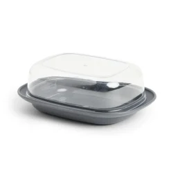 Beurrier plastique sans BPA transparent ou gris 17,4x12,5xH6cm^Gifi Outlet