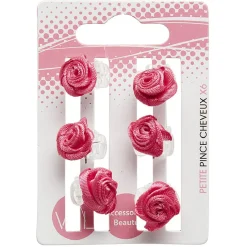 Sale Gifi Bijou de cheveux fleur fuchsia métal x6