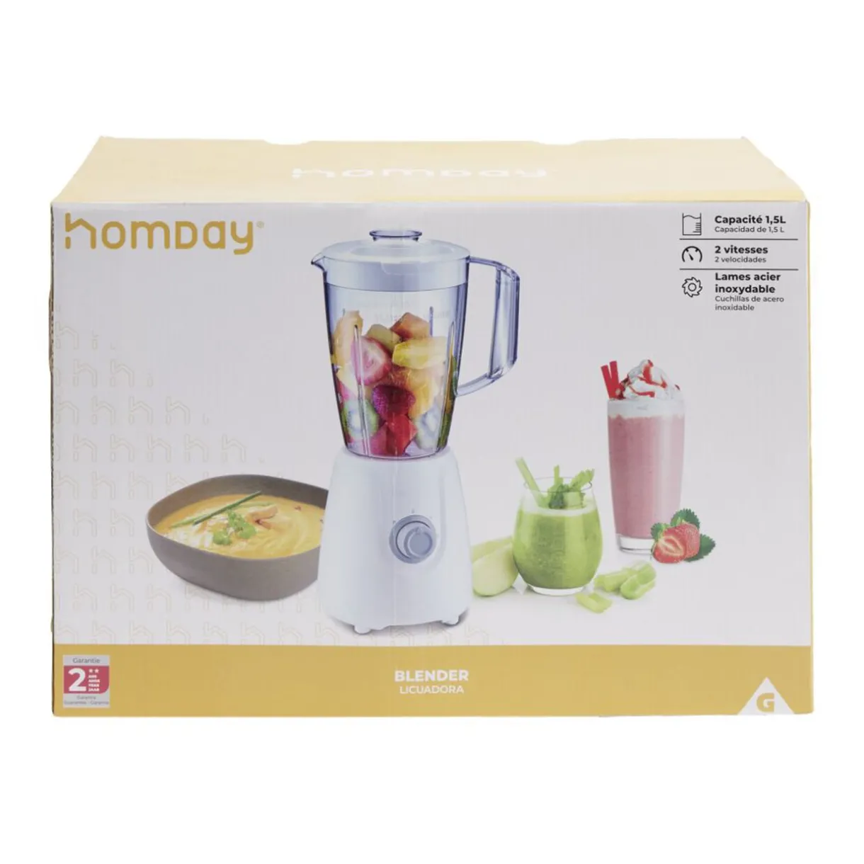 Blender électrique Homday 1,5 L^Gifi Online