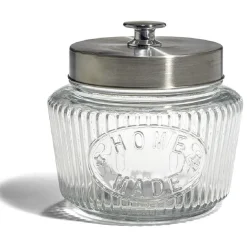 Bocal de conservation 1L en verre avec couvercle en métal Ø11,5xH14cm^Gifi Discount