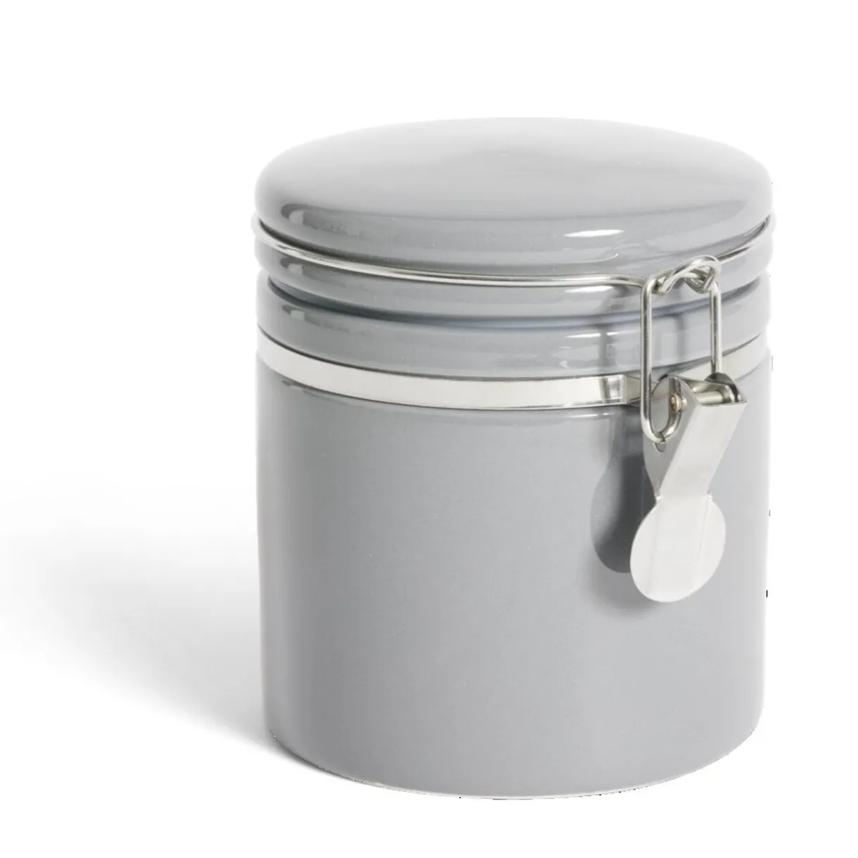 Bocal en céramique avec clip en métal Ø10xH13cm^Gifi Best