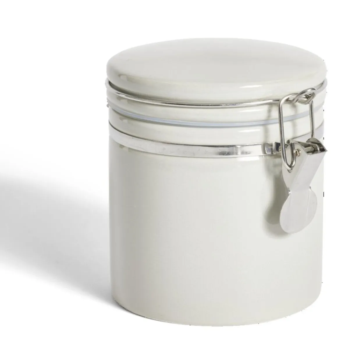 Bocal en céramique avec clip en métal Ø10xH13cm^Gifi Best