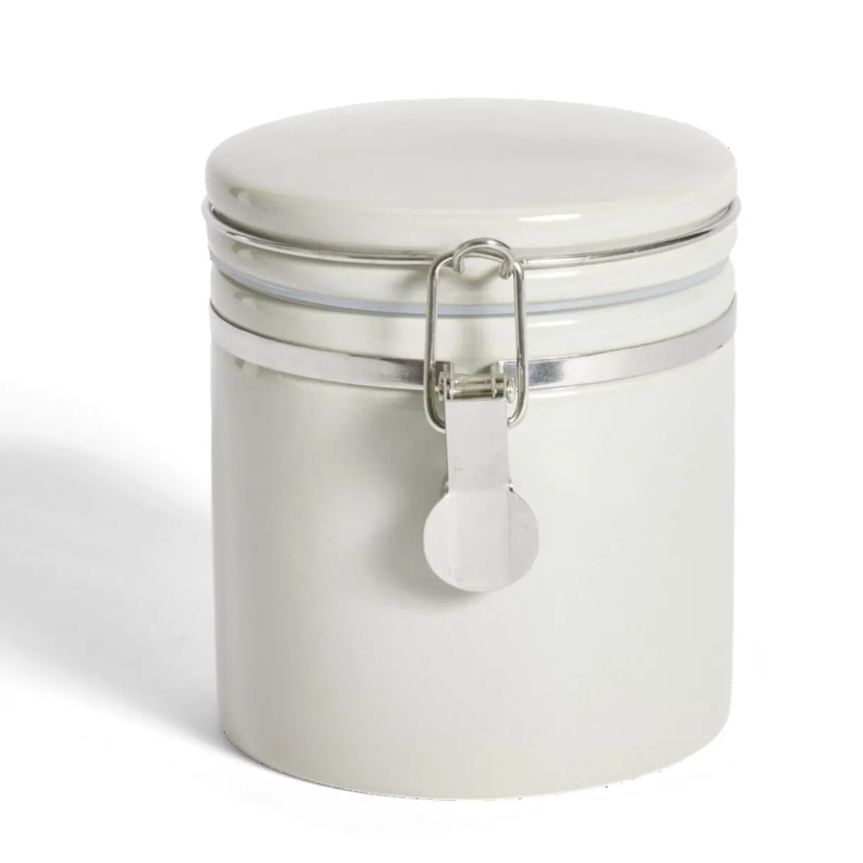 Bocal en céramique avec clip en métal Ø10xH13cm^Gifi Best