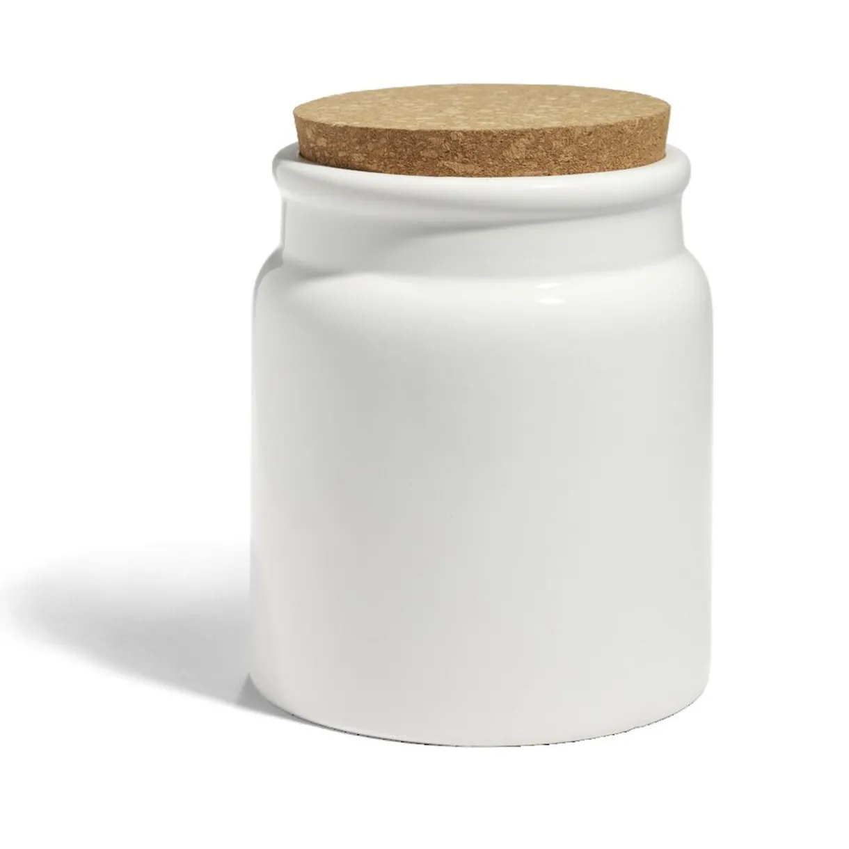 Bocal en céramique avec couvercle en liège Ø13xH15cm^Gifi Best