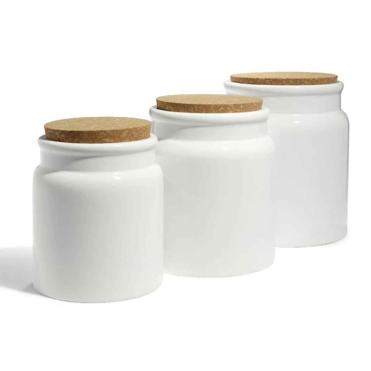 Bocal en céramique avec couvercle en liège Ø14,5xH17cm^Gifi Sale