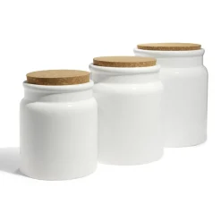 Bocal en céramique avec couvercle en liège Ø14,5xH17cm^Gifi Sale