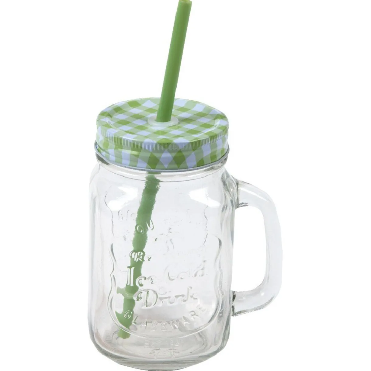 Bocal en verre + paille 500 ml^Gifi Best