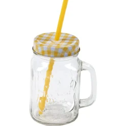 Bocal en verre + paille 500 ml^Gifi Best