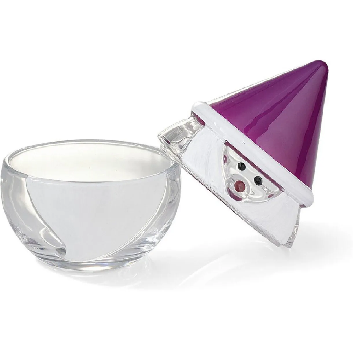 Bocal en verre avec couvercle design Père Noël^Gifi New