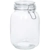 Bocal en verre avec couvercle à charnière 1,5 L^Gifi New