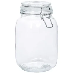 Bocal en verre avec couvercle à charnière 1,5 L^Gifi New