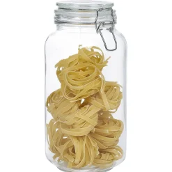 Bocal en verre avec couvercle à charnière 2,2 L^Gifi Online