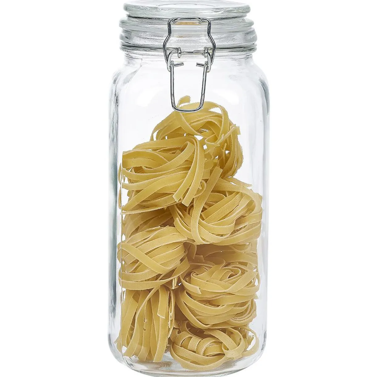 Bocal en verre avec couvercle à charnière 2,2 L^Gifi Online