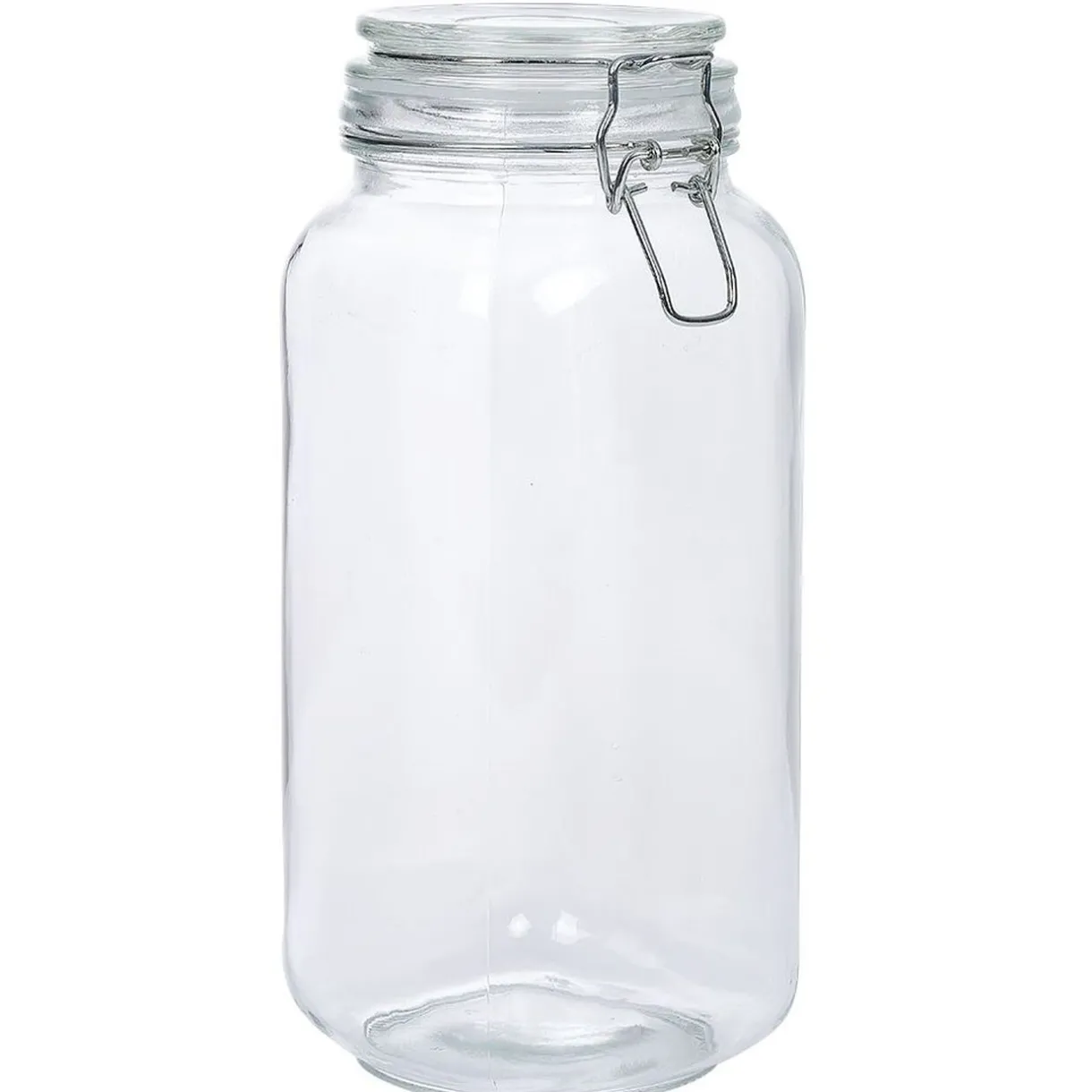 Bocal en verre avec couvercle à charnière 2,2 L^Gifi Online