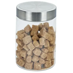 Bocal en verre avec couvercle inox - Lot de 4^Gifi Clearance