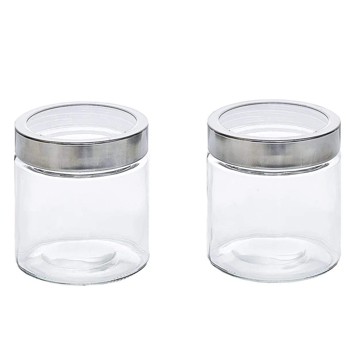 Bocal en verre avec couvercle hermétique 800 ml x2^Gifi Clearance