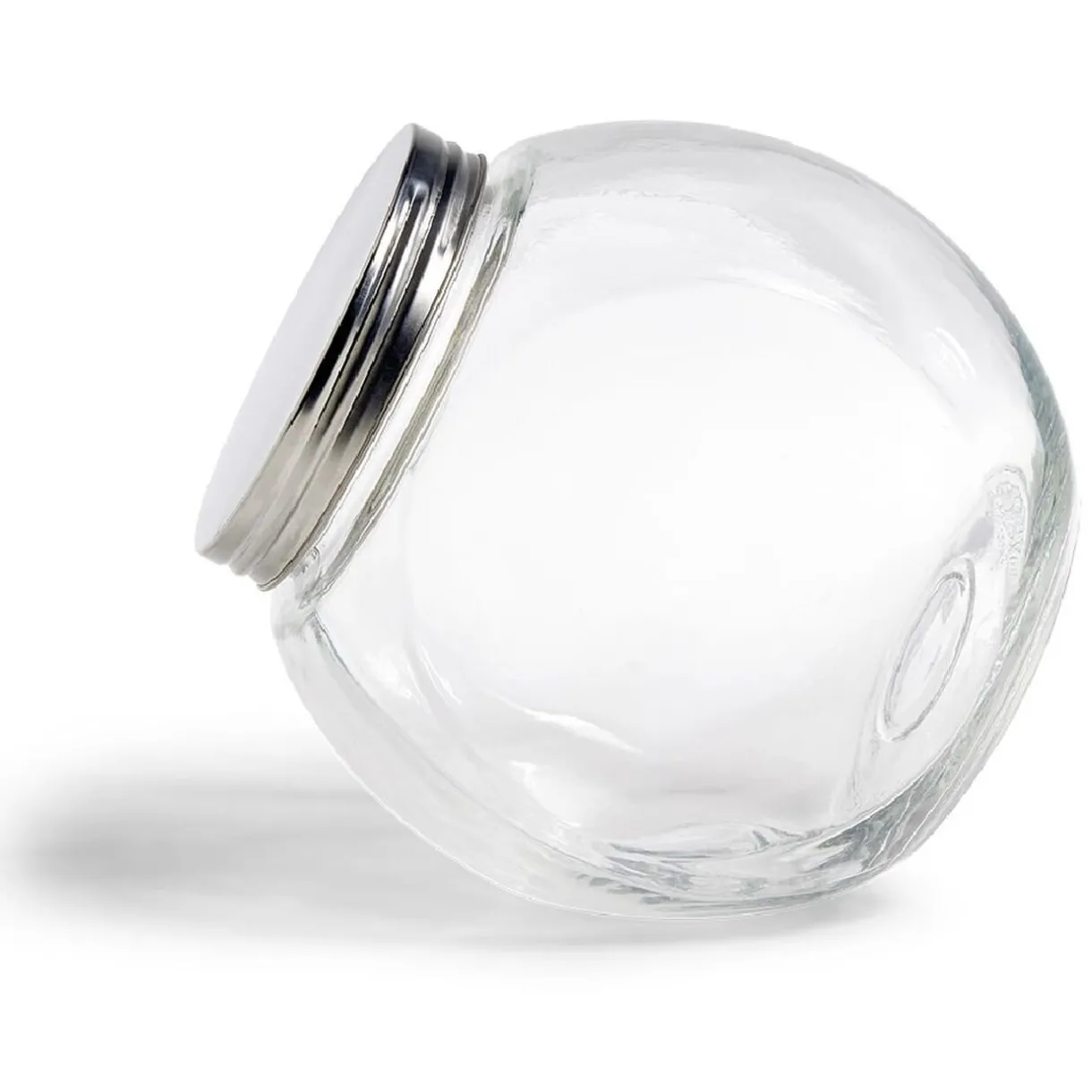 Bocal en verre transparent couvercle métal 2000ml - 17,5x12,5xH.17cm^Gifi New