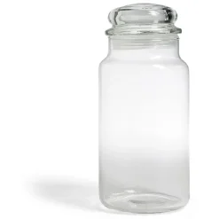 Bocal en verre transparent avec couvercle hermétique 800ml - H.22cm^Gifi Outlet