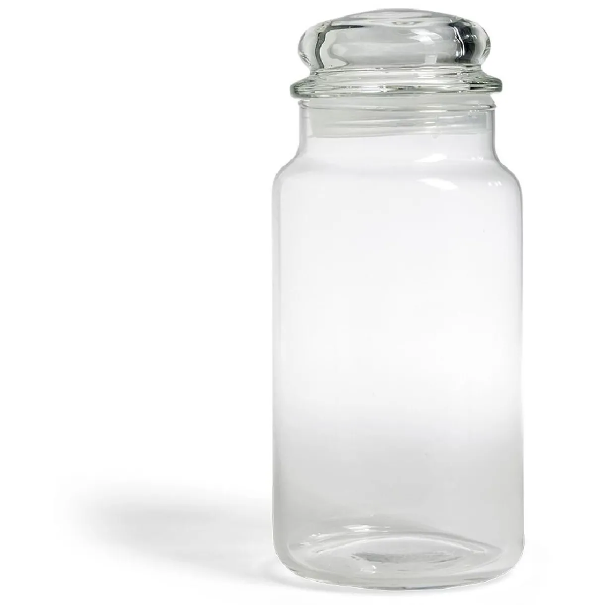 Bocal en verre transparent avec couvercle hermétique 800ml - H.22cm^Gifi Outlet