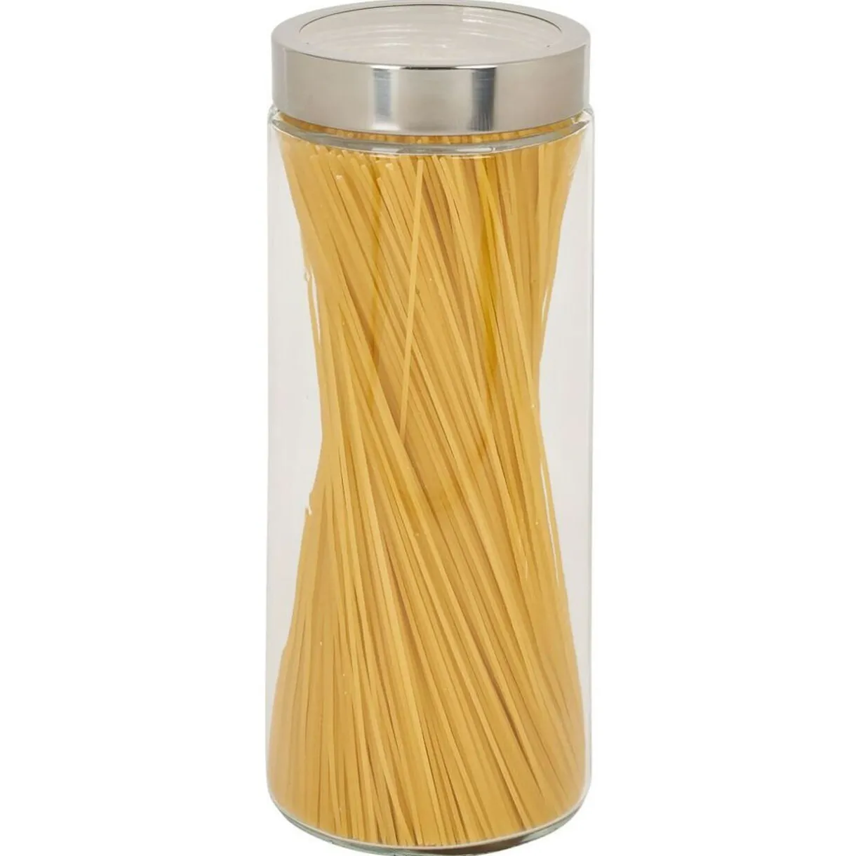 Bocal en verre transparent couvercle inox 2L - Ø11xH.27cm^Gifi Sale