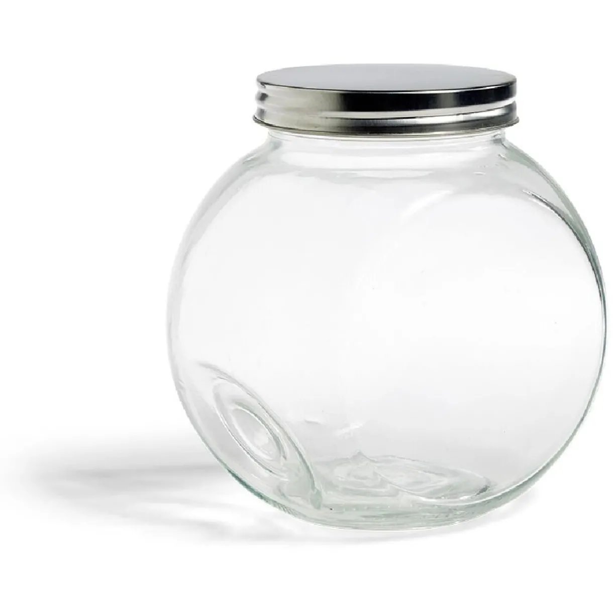 Bocal en verre transparent couvercle métal 2000ml - 16x11,5xH.16cm^Gifi Best