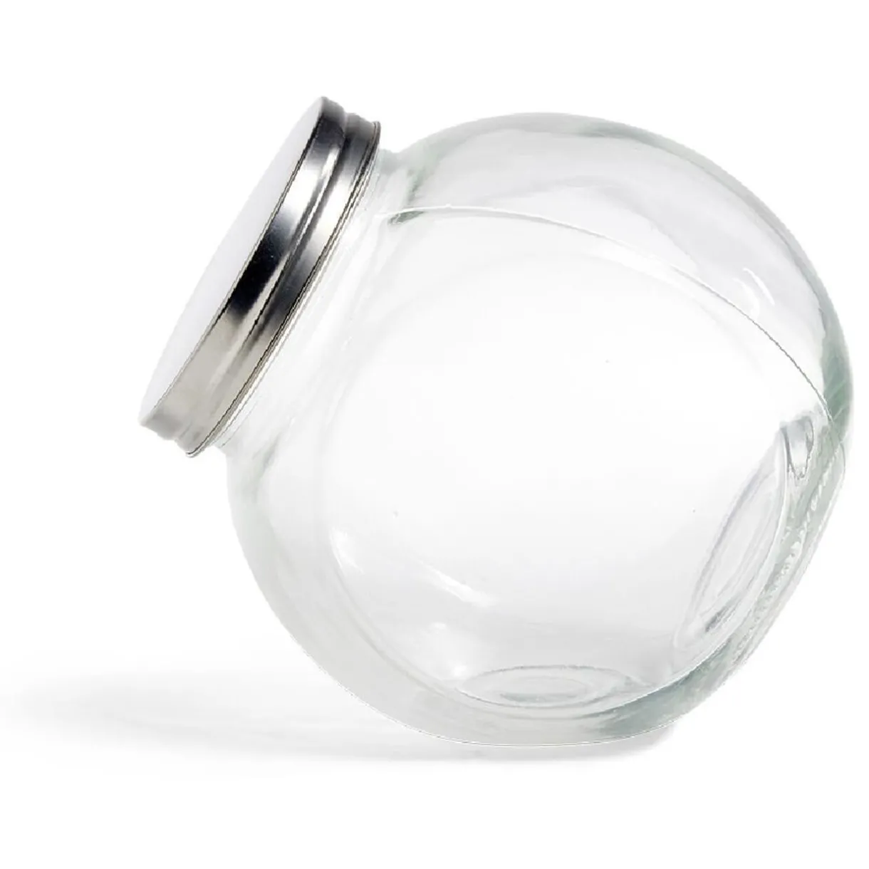 Bocal en verre transparent couvercle métal 2000ml - 16x11,5xH.16cm^Gifi Best