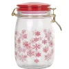 Bocal flocon rouge Noël^Gifi Clearance