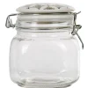 Bocal hermétique carré en verre couvercle motif ciment 750ml^Gifi Sale