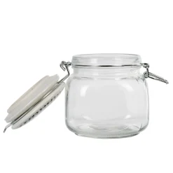 Bocal hermétique carré verre couvercle motif ethnique 750 ml^Gifi Clearance