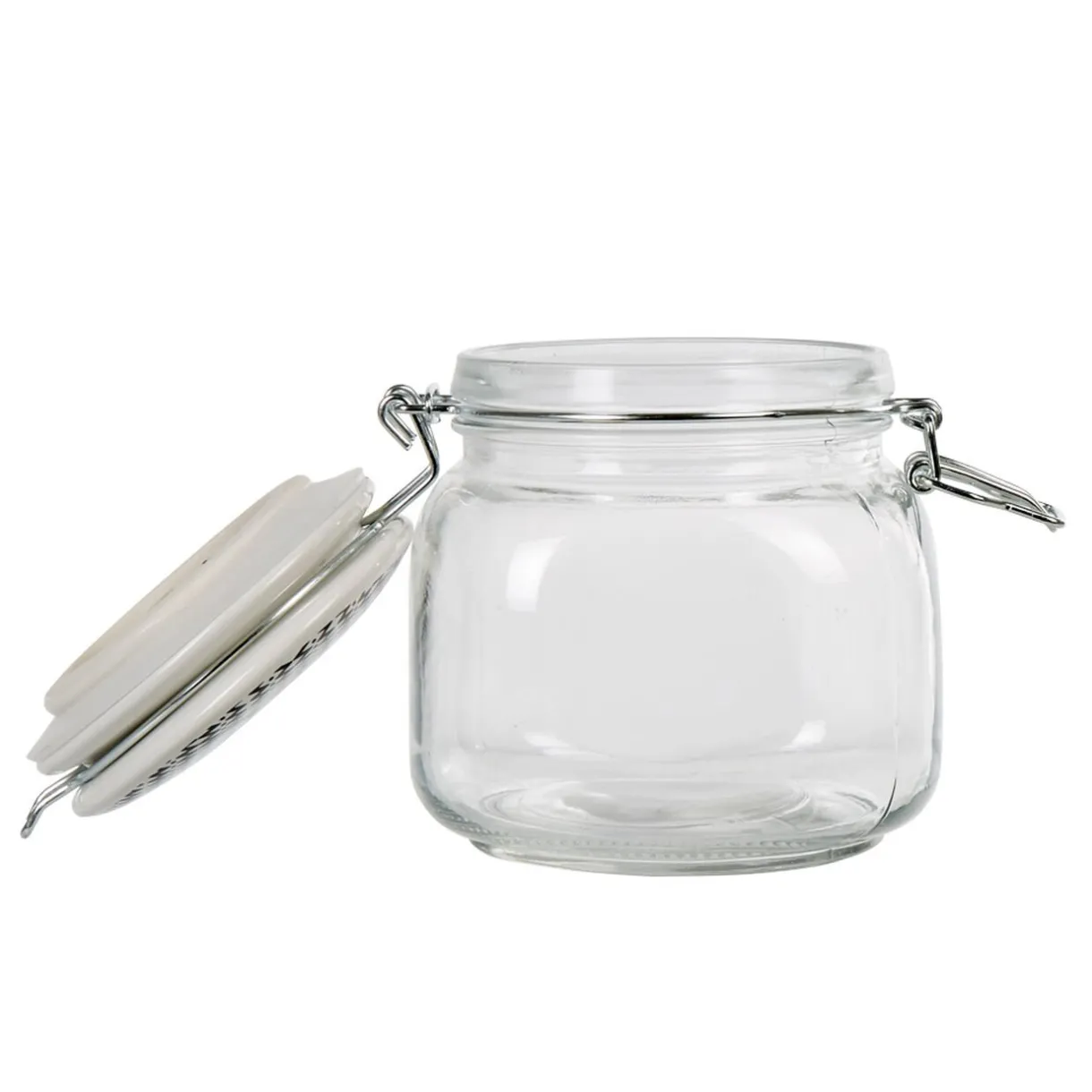 Bocal hermétique carré verre couvercle motif ethnique 750 ml^Gifi Clearance