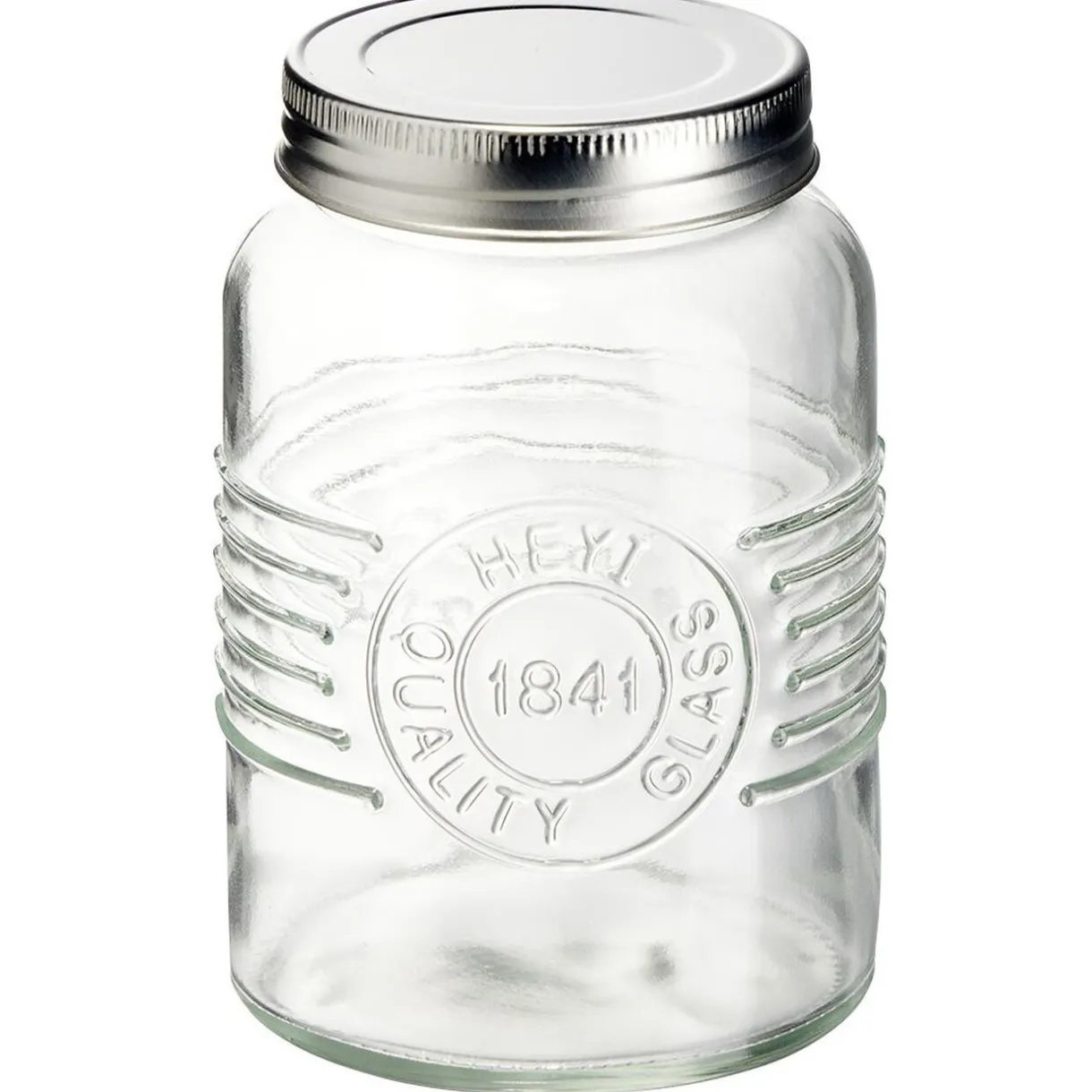 Bocal hermétique rond transparent avec couvercle en métal H13 cm^Gifi Hot