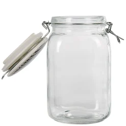 Bocal hermétique transparent avec couvercle design ethnique 1,5 L^Gifi Online