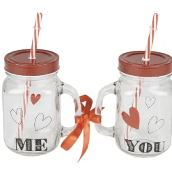 Bocal motif coeurs Saint Valentin x2^Gifi Clearance
