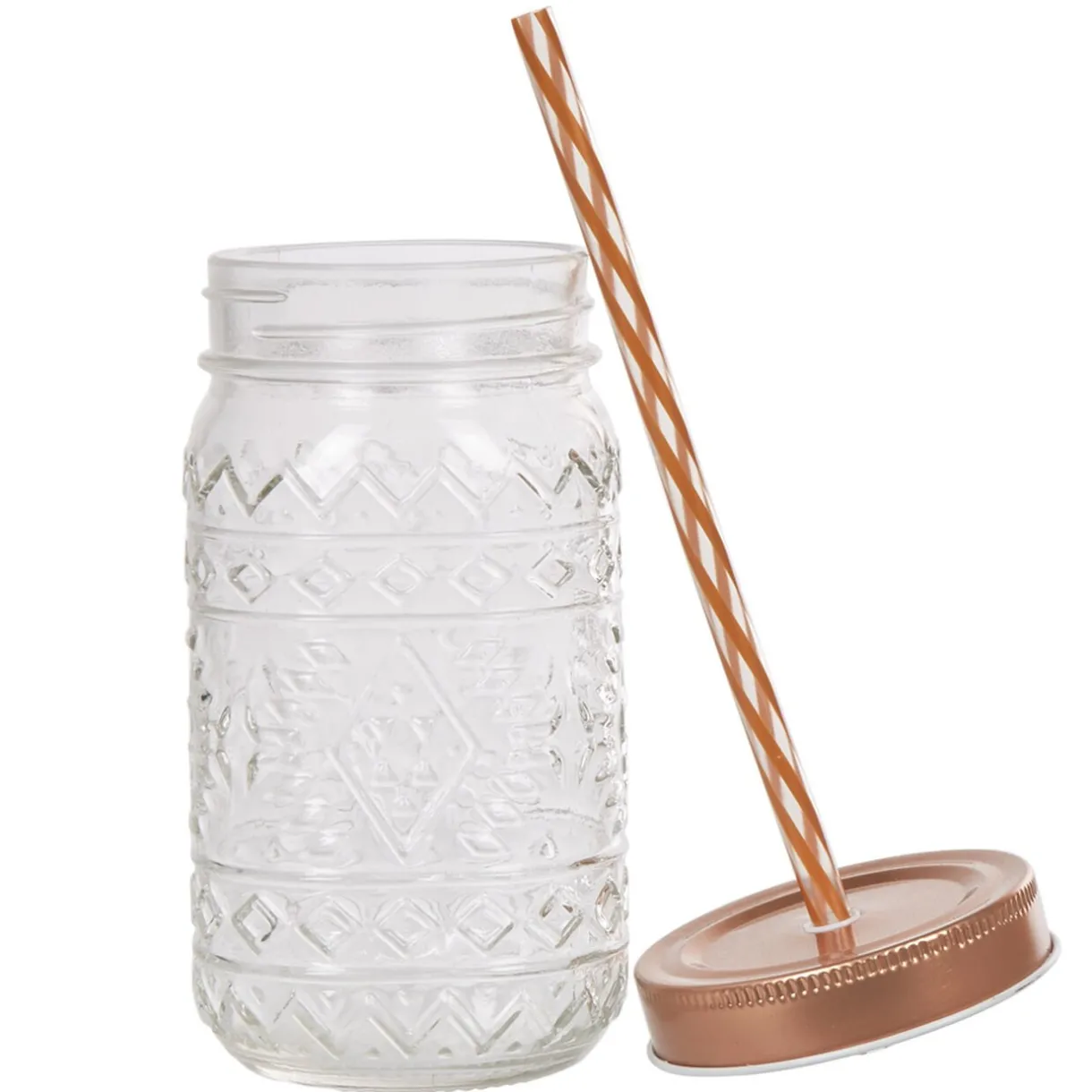 Bocal motif Noël couvercle doré avec paille^Gifi New