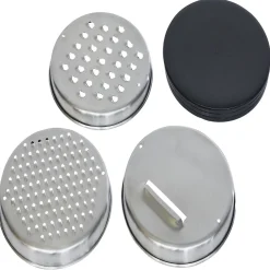 Bol à mixer inox avec base silicone et 3 râpes Ø22xH11,2cm^Gifi Hot