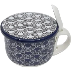 Bol à soupe avec couvercle et cuillère en porcelaine^Gifi Sale