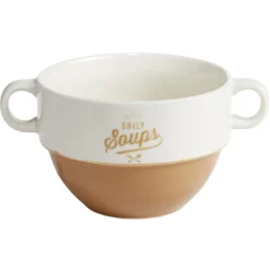 Bol à soupe en faïence bicolore 600 ml^Gifi Outlet