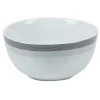 Bol blanc et gris Sérénité Rayures^Gifi Discount