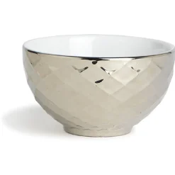 Bol céramique argenté, Ø 11 cm, 2 modèles^Gifi Clearance