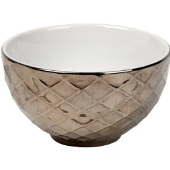 Bol céramique argenté, Ø 11 cm, 2 modèles^Gifi Clearance