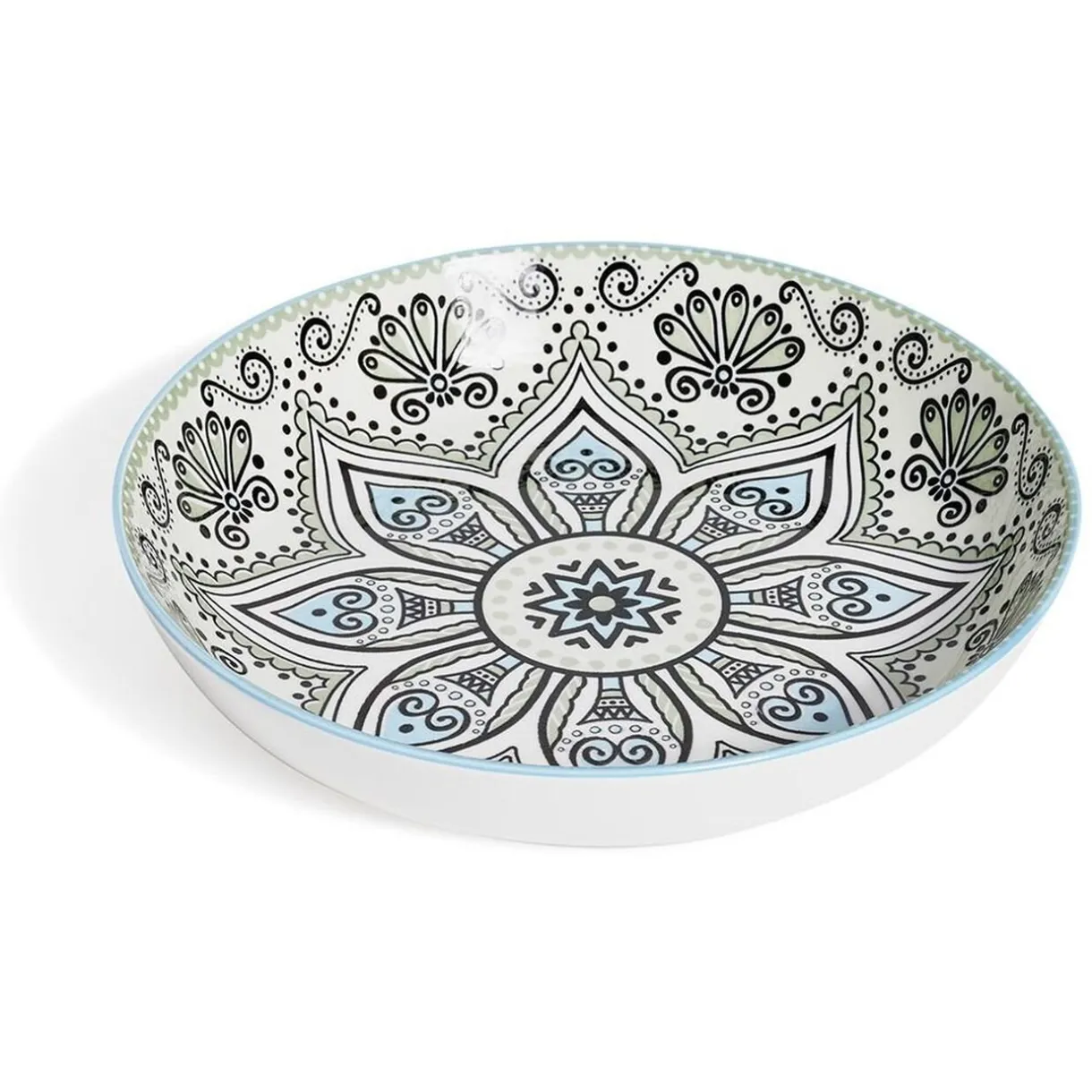 Bol décor oriental porcelaine Ø23xH4cm^Gifi Hot
