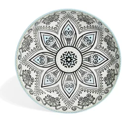 Bol décor oriental porcelaine Ø23xH4cm^Gifi Hot
