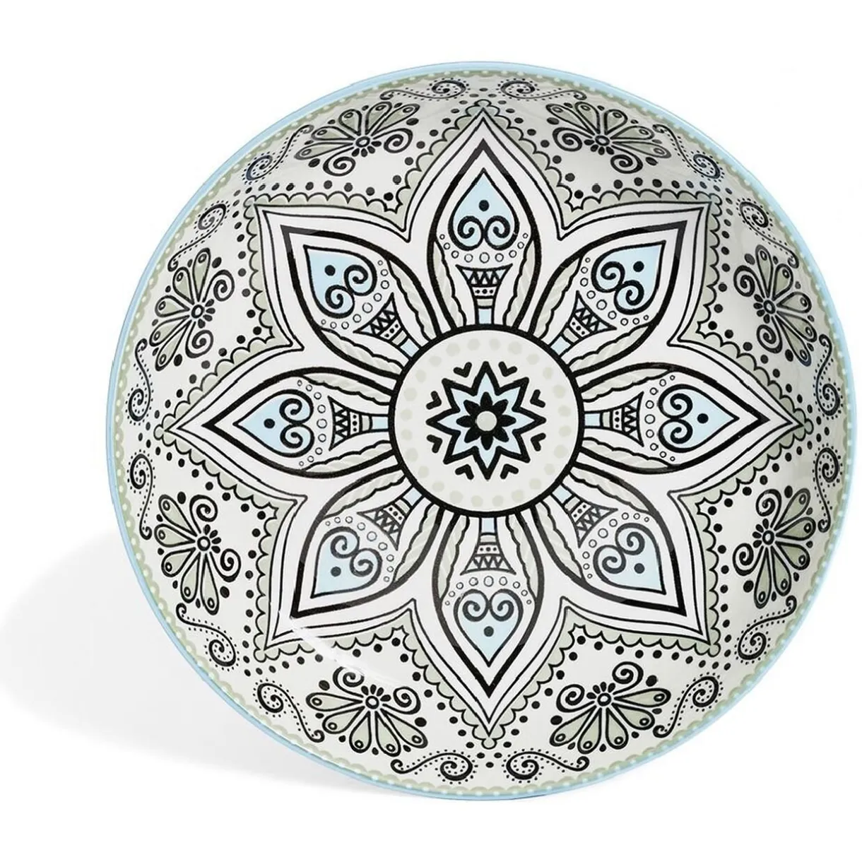 Bol décor oriental porcelaine Ø23xH4cm^Gifi Hot