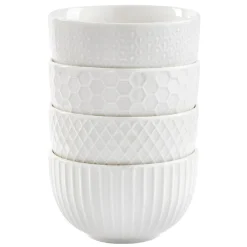 Bol embossé blanc x4^Gifi Hot