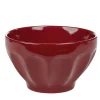 Bol en faïence côtelé uni rouge^Gifi Hot